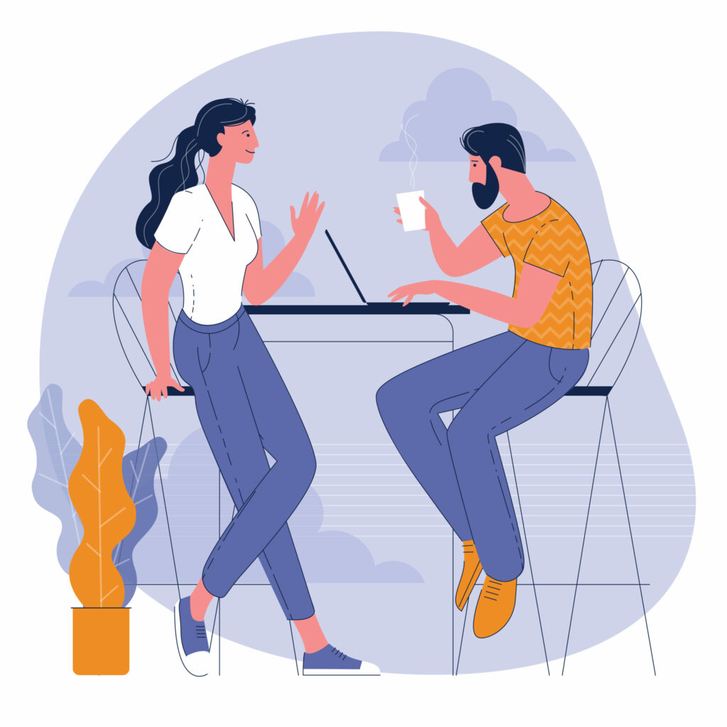 image illustration café rencontre
